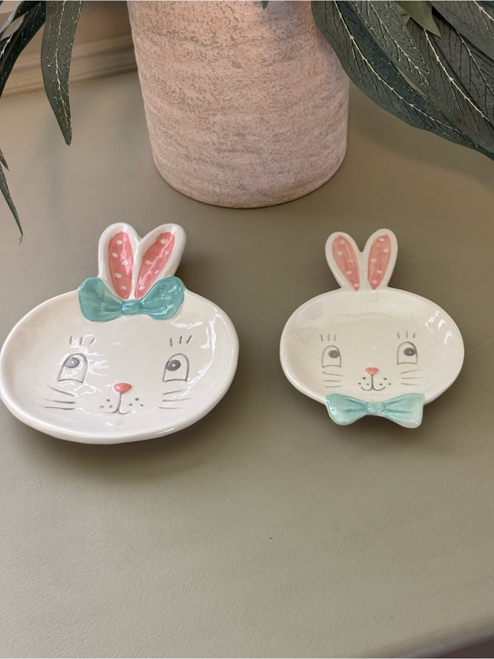 Transpac Ceramic Dish by Johanna Parker - White with Black Logo